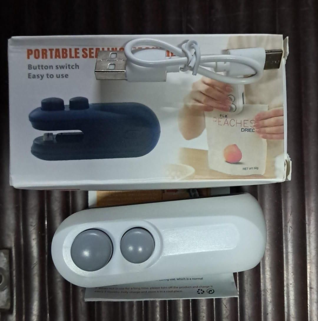 Portable Mini Sealing Machine 2 in 1 USB Rechargeable Magnetic Bag Sealer Heat Seal with Cutter c5cc46-5e