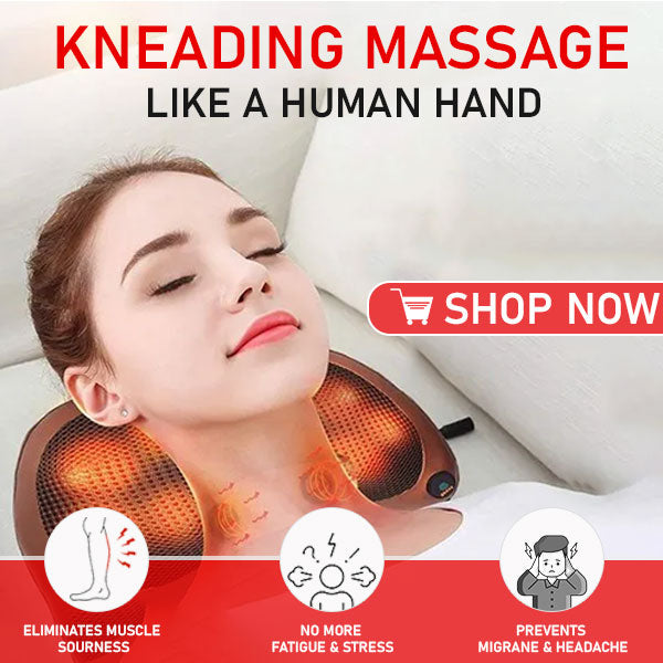 Electric Massager Pillow Cushion, Heating Health Care Vibration
