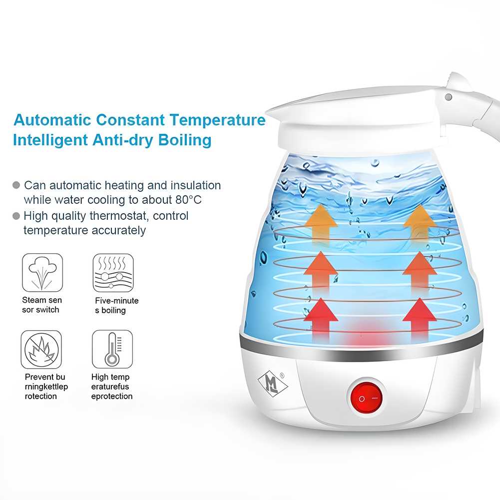 Electric Kettle - Silicone Foldable Electric Water Kettle ( 600 ml ) c5cc46-5e