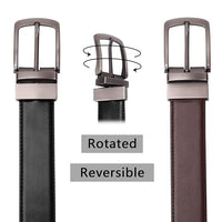 Reversible Pu-Leather Formal Belt For Men(Color-Black/Brown||BL-01|| 46 inches length|| Waist upto -40 inches) COD Available