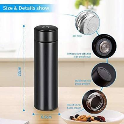 Stainless Steel Temperature Water Bottle Thermos, Double Wall Vacuum Intelligent Cup with LCD Smart Display (500 ML) c5cc46-5e