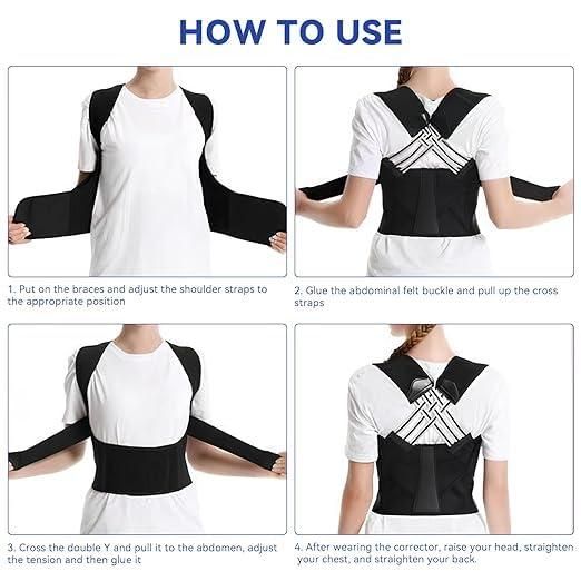 Adjustable Back Posture Corrector/ Slouching Relieve Pain Belt Women Men c5cc46-5e