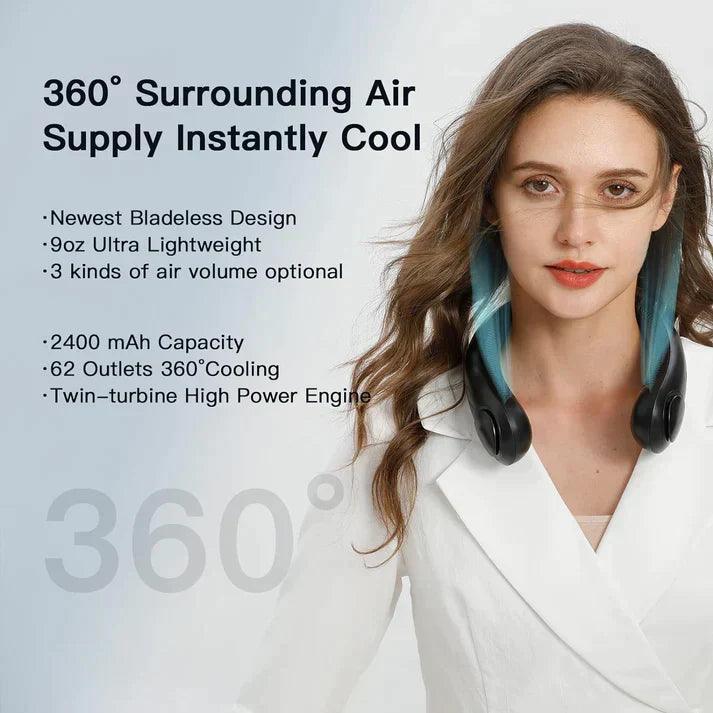 Portable Neck Rechargeable Cooling Fan - Trensz