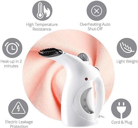 Fast Heat-up Portable Handheld Garment/Facial Vapor Steamer Iron Brush for Home and Travel Handy (Multicolour) c5cc46-5e