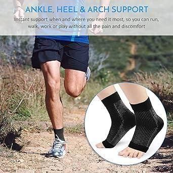 BD Swelling Arch Heel Socks yoga sport protect socks Pack of 2 Pair c5cc46-5e