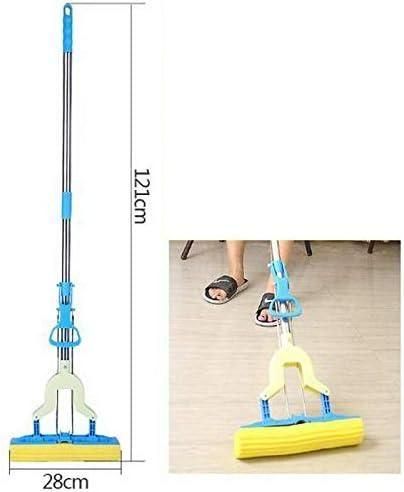 Mop Folding Squeeze Sponge Mop, Stainless Steel Rod-Rubber, Can Expand Cotton Absorbent Mop, Mop Floor Cleaning c5cc46-5e