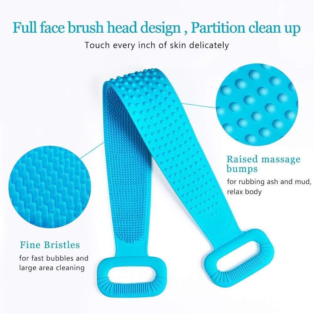 Back Scrubber- Silicone Body Double Side Bathing Back Scrubber c5cc46-5e
