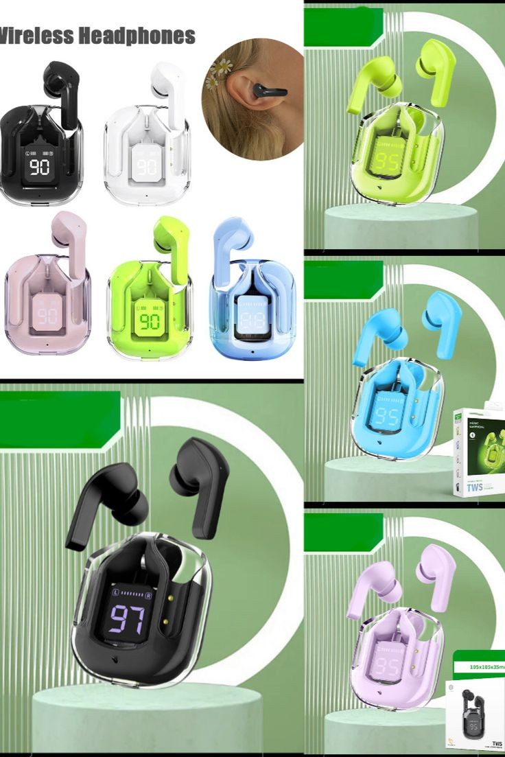 Ultra pods pro new Bluetooth 5.3 earbuds with display Gaming transparent tws AI ENC Fast Charging Type C 13mm Bass Drivers earbuds under 1000 Tradify