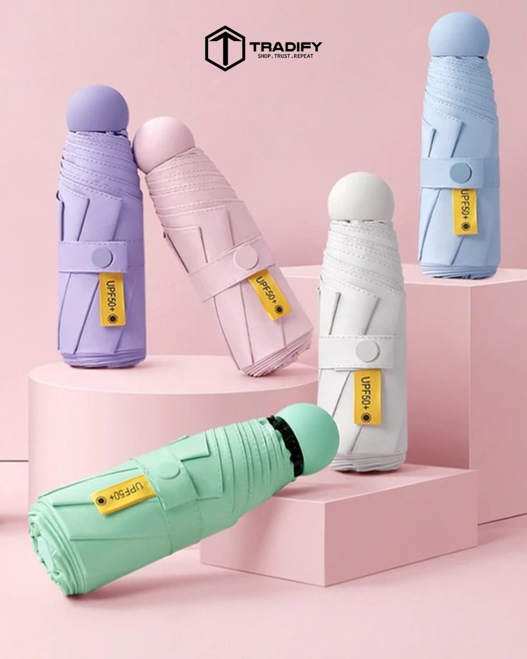 TRADIFY Windproof Double Layer Umbrella with Bottle Cover Umbrella for UV Protection & Rain, Bottle Shape Mini Compact Foldable Umbrella with Plastic Case (Multicolor) Tradify