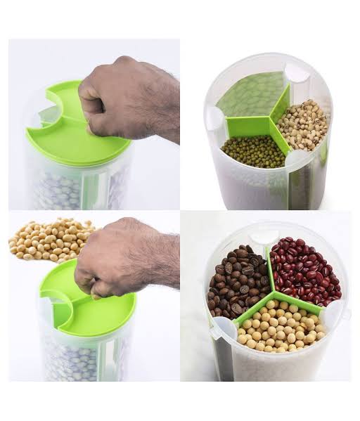 3 Section Container for kitchen use Set of 1