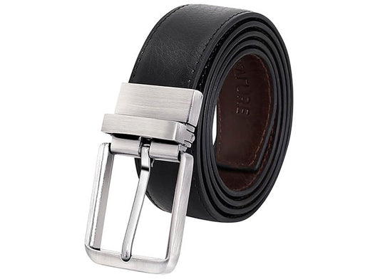 Reversible PU-Leather Formal Black/Brown Belt For Men (Color-Black/Brown) belt for men, formal belt, gift for gents, Gents belt, mens belt. COD Available