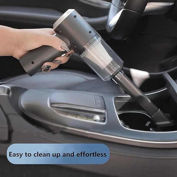 Portable High Power Car Vacuum Cleaner | USB Rechargeable Wireless Handheld Car Vacuum Cleaner Traveling, Camping Reusable,Portable,Rechargeable Vacuum (2 in 1 Vacuum)